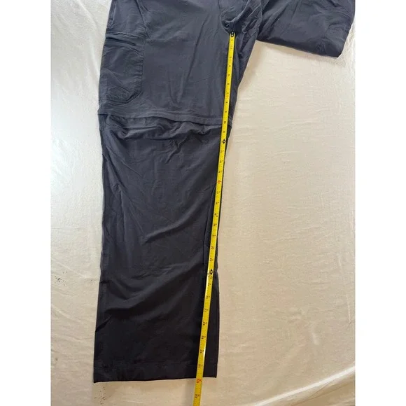 LL Bean Mens Convertible Zip Off Hiking Cargo Pants Gray 38x32 290782 Stretch - Picture 3 of 8